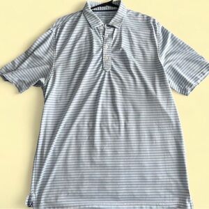 Striped Light Blue Polo Shirt